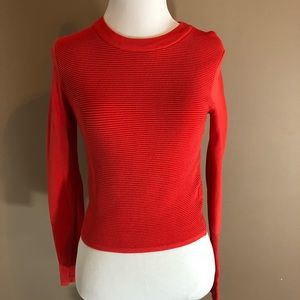 Forever 21 Coral Ribbed Crew Neck Sweater Small